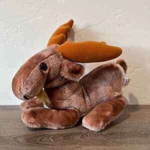 VINTAGE Mary Meyer  BROWN MOOSE 10" Plush STUFFED ANIMAL Toy